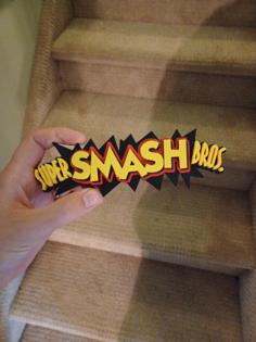 Super Smash Bros N64 Logo Optimized 3D Printer Model