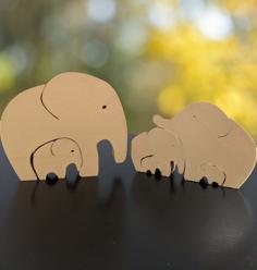 Nesting Elephant Family 3D Printer Model