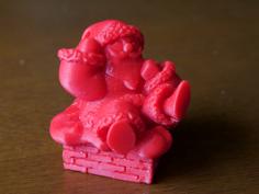 Santa In The Chimney 3D Printer Model