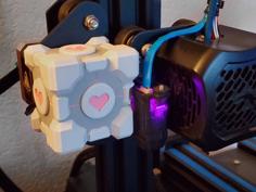 Ender 3 V2 Companion Cube X Motor Cover (CR-Touch Compatible) 3D Printer Model