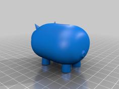 Single Coin Piggy Bank 3D Printer Model