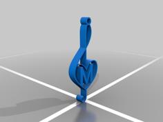 Music Note Pendant 3D Printer Model