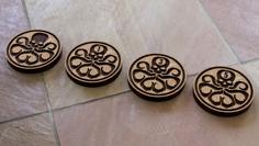 Hydra Tokens, Laser Cut