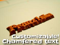 Chamfered Text 3D Printer Model