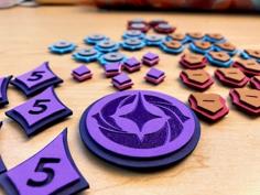 Laser Cut Lorcana TCG Strength And Willpower Tokens