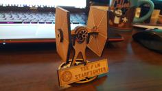 Laser Cut Small Tie Fighter With Stand