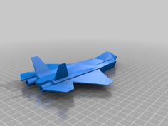 Kaan Jet Fighter Lowpoly 3D Printer Model