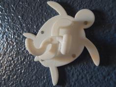 Hawaiian Turtle Wall Mount / Hook 3D Printer Model