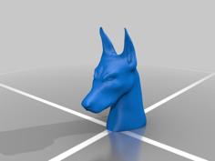 Doberman Head 3D Printer Model