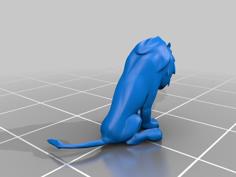 Lion For Table Top 3D Printer Model