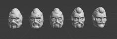 Sci Fi Ganger Heads 3D Printer Model