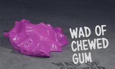 Wad Of Chewed Gum 3D Printer Model