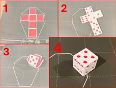 Foldable D6 Dice With Smooth Sides 3D Printer Model