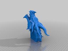 Skyrim Ice Dragon Wall Trophy 3D Printer Model