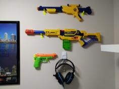 NERF Wall Peg Hanger 3D Printed 3D Printer Model