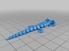 Cute Articulated Axolotl 3D Printer Model