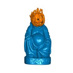 Halloweeen Pumpkin Buddha 3D Printer Model