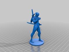 Genji With Base 3D Printer Model