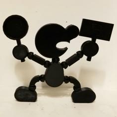 Articulated Mr. Game & Watch (SSB) 3D Printer Model