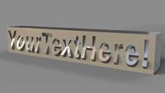 Cut And Tilted Text – Customizable 3D Printer Model