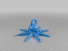 Octopus Key Chain 3D Printer Model