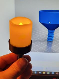 38mm / 1.5″ LED Candle Holder For Sconce 3D Printer Model