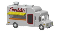 Food Truck Panel Van (1:160 N Scale) 3D Printer Model