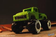 Ford F100 Monstertruck Simplified CNC Model “Tamiya Midnight Pumpkin” 3D Printer Model