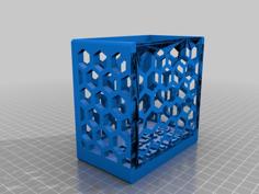 HoneyComb Square Pen Holder 3D Printer Model