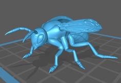 Realistic Wasp 3D Printer Model