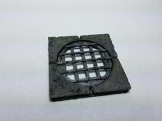 Circular Sewer Grate And Stone Tile 3D Printer Model