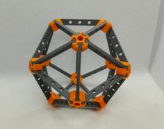 Icosahedron Model, Pedagogically Stretched 3D Printer Model