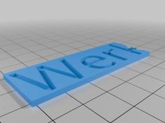 Werkstatt Schild 3D Printer Model