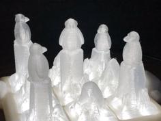 “Penguins On Ice” Modular LED Lamp 3D Printer Model