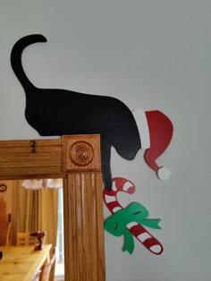 Door Frame Christmas Cat 3D Printer Model