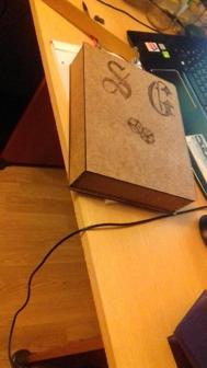 Laser Cut Wood Dices Box