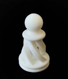 Spiral Pawn (Complete Ball Head) 3D Printer Model