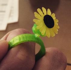 Sunflower Ring 3D Printer Model