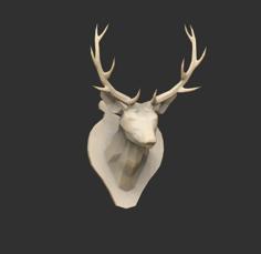 Mounted Deer Head 3D Printer Model