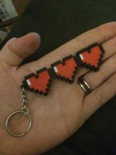 Zelda Health Gauge Keychain 3D Printer Model