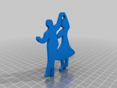 Dancing Silhouette Cake Topper 3D Printer Model