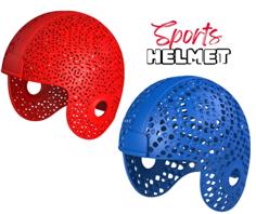 Porous Sports Helmet 3D Printer Model