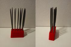 10 Piece Needle File Holder 3D Printer Model