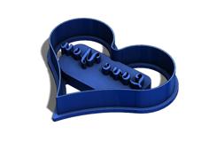 Cookie Cutter I Love You Heart 3D Printer Model