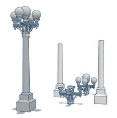 Antique Lamp Post 3D Printer Model