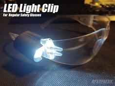 LED Light Clip For Safety Glasses 3D Printer Model