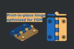 Print-in-place Hinge Optimized For FDM – Various Sizes 3D Printer Model