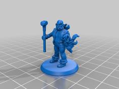 Buff Dwarf Wizard 3D Printer Model