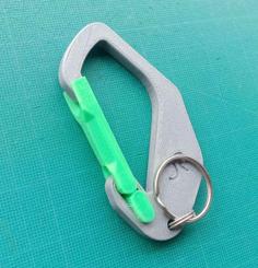 Two Parts Carabiner (Mousqueton Mosquetón) 3D Printer Model