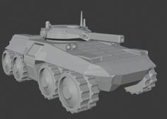 6mm Light Wheeled Tank 3D Printer Model